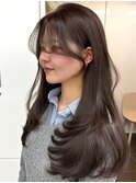 #42/韓国/韓国風/レイヤーカット/後れ毛/くびれヘア/前髪/表参道