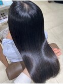 ワンカラー　髪質改善トリートメント　ブルーブラック