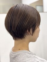 ファーストステップ 表参道(FIRST STEP)&nbsp;20代30代40代髪型ショート丸みくびれ暗髪グレーブラウン