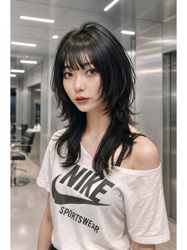 ストゥー(StueW.) ハッシュレイヤーカット/髪質改善/ブリーチ／韓国／韓国風