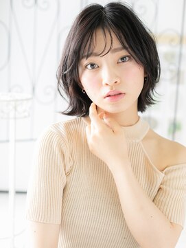 エイトサロン 八潮(8salon) 八潮/髪質改善/チャコールグレー黒髪!ハッシュカットくびれヘアm