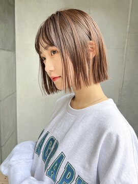 ガーデン 渋谷(GARDEN) 小顔大人ボブ暗めカラーミディアムデザインカラー