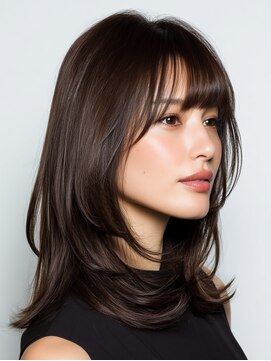 ビフィーノ リルネ(Bifino Rilune) 黒髪/クラゲヘアー/オリーブグレー/小顔/ココアベージュ/川西