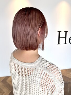 【セロ東辻井】切りっぱなしボブ/ココアブラウン/ピンクベージュ