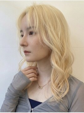 ミンクスリッカ 表参道(MINX RICCa) ハイトーンカラーで作るベージュブロンド