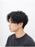 【抜け感パーマ】メンズ無造作ウェーブ×センターパート