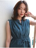 【マニッシュスタイル】外ハネセミディ×ミントベージュ