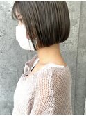 【オリーブカラー】透明感のあるミニボブ2