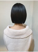 ローグ金町美容室《沙月》　アゴラインの切りっぱなしボブ