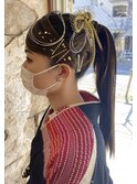 袴アレンジ 大人かわいい小顔 ゆるふわアレンジ 卒業式 入学式14