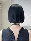 大人ボブ/黒髪スタイル/艶髪スタイル/ショートカット/渋谷駅