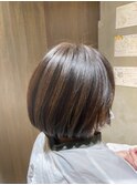 白髪ぼかしハイライトスタイル