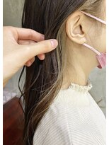 ラボヌールヘアー 札幌店(La Bonheur hair etoile) 【熊澤】ミルクティーベージュイヤリングカラー