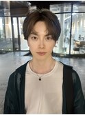 センターパート ケアハイライト 韓国ヘア 表参道