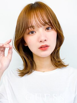 ソア 渋谷(soar) 小顔/オリーブカラー/セミウェットウェーブ/くびれヘア