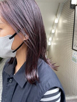 カフカヘア 吉祥寺店(kafka hair) ハイライトを活かして濃いめワインレッド