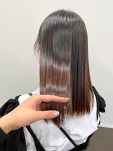 【艶溢れる髪に☆】カット+酸性ストレート+マイクロバブル [髪質改善/龍ケ崎]