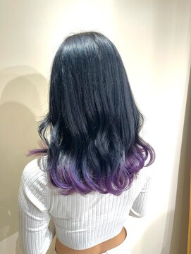 アミル(amiLe) デザイン/ブリーチ/エンドカラー/パープル/D