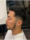 スパイキーアフロダークアッシュニュアンスパーマ韓国マッシュ
