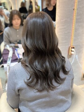 ロンド エスポワール 錦糸町(Lond espoir) ■ 黒髪カタログボブルフネビージュ小顔に見せるヘアワンレン