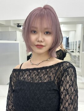 アイトーキョーエス 渋谷(AI TOKYO S) ピンクベージュ　レイヤーボブ　顔周りレイヤー