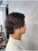 ホワイトメッシュ/ツイスト/ツイスパ/パーマ/メンズ/眉毛