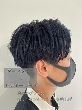 リボーン ビューティー リゾート 松戸店(re-born Beauty Resort) アッシュブラックダークアッシュベリーショートカルマパーマ