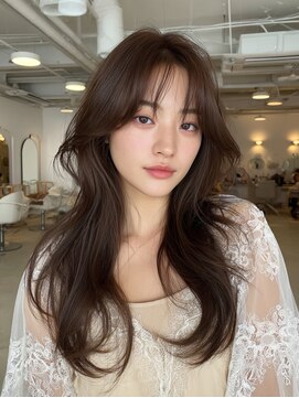 クレビア 名古屋(CreBiA) 韓国風レイヤー/顔まわりレイヤー/透明感カラー