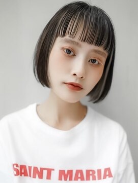 ギークス(GEEKS) 【GEEKS渋谷】オン眉ボブ/アンブレラカラー/初ブリーチ/冬カラー