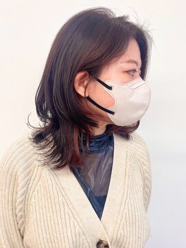 モリオフロムロンドン 松戸店(Morio from London) 【morio松戸 アイダ】インナープラムカラー&ミディアムレイヤー