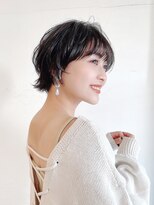 リブランド 銀座(REBRAND)&nbsp;マッシュウルフニュアンスワンカールグレージュ前髪あり