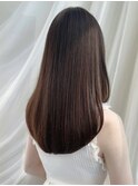 透明感ブラウンまるみレイヤーカット
