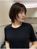 まろやかブラウン / レイヤーカット / オリーブグレー