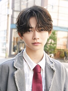 オーシャントーキョーウエスト 心斎橋 (OCEAN TOKYO WEST) シースルーセンターパートツーブロックラウンドマッシュウルフ