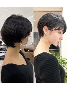 コール ネックス ザ サロン 表参道(COALL nex the salon) ダークアッシュ前髪あり大人ガーリークールショート