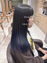 アース 武蔵境店(HAIR & MAKE EARTH)&nbsp;ブリーチ×武蔵境で叶えるネイビーブルーグラデーション