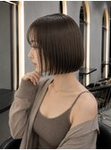 ワンホンレイヤー/前髪カタログ/顔周りカット/スモーキーカラー