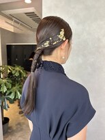 アビー(ABBEY) お呼ばれヘア、カチモリ、結婚式二次会、タイトアレンジ