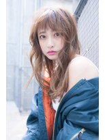 オースティン 門前仲町(AUSTIN)&nbsp;大人かわいい前髪セシルカットココアブラウンフリンジウェーブ