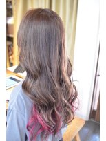 ポタム 東中野(potamu) ロングヘアのハイライトデザインカラー