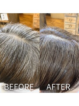 ワン エイティー ディグリース 恵比寿(180°One Eighty Degrees.) 白髪ぼかし(ハイライト/ブリーチ無し)