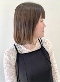 【FOLK】透明感アッシュベージュ☆似合わせストレートボブ♪