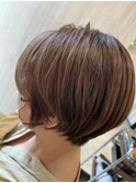 白髪ぼかし☆ボブベージュ