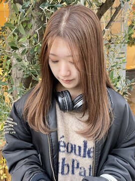 ラミエバイメルト 下北沢(lamie by melt) 顔まわりレイヤーナチュラルブラウン透明感カラー暖色ベージュ