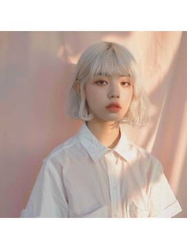 エヌプラス(N+) 韓国　ボブ　ホワイトベージュ　オルチャン