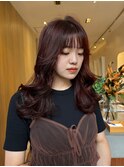 心斎橋　ハイレイヤー　ディープオレンジ　ブリーチ無しカラー