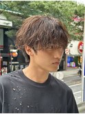 シャドウパーマ縦落ちツイストスパイラルパーマ緩めメンズパーマ