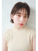 小顔ショートボブ ダークブラウン ミニボブ 20代30代40代