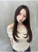 大人ガーリー×ミディアムレイヤーカット【心斎橋/髪質改善】