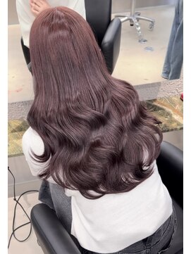 ペレ 栄 アネックス(PELE栄ANNEX) 韓国 くびれロング レイヤー ワンホンヘア 小顔前髪